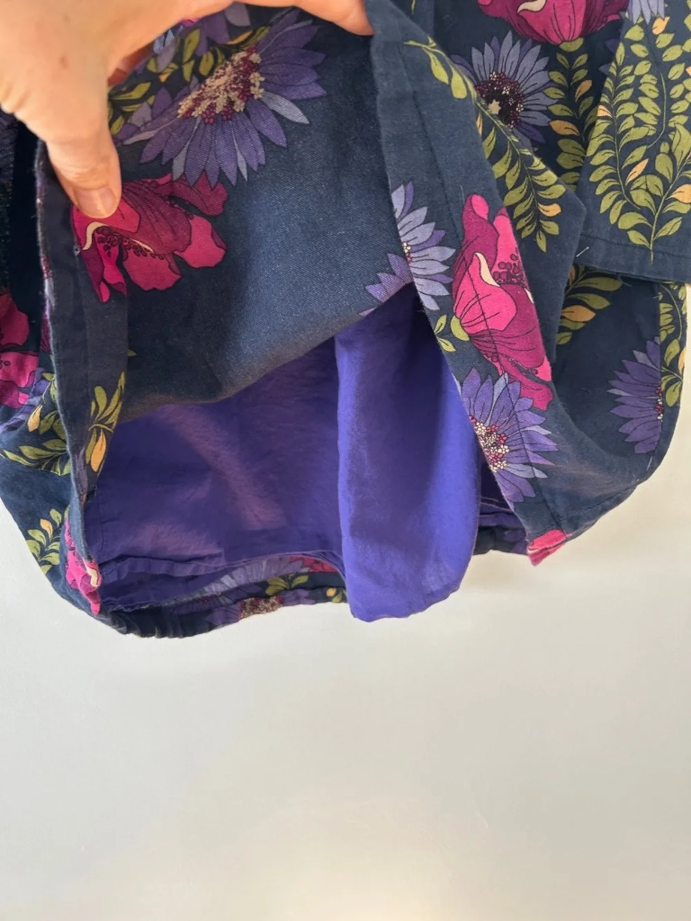 Pink Chicken Dress Girls 3Y Navy Floral Playful Long Sleeve Tunic